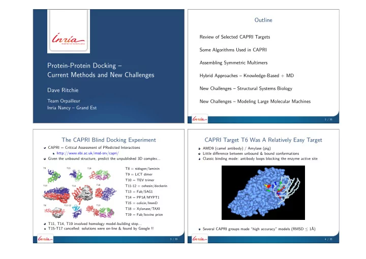 protein protein docking current methods and new challenges