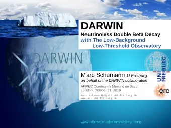 DARWIN  Neutrinoless Double Beta Decay  with The Low-Background  Low-Threshold Observatory Marc