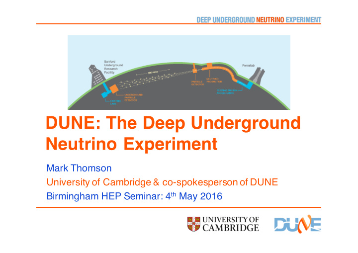 dune the deep underground neutrino experiment