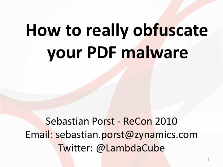 how to really obfuscate