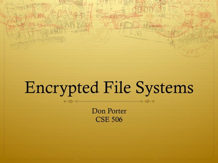 encrypted file systems