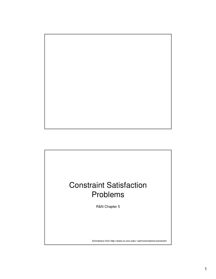 constraint satisfaction problems