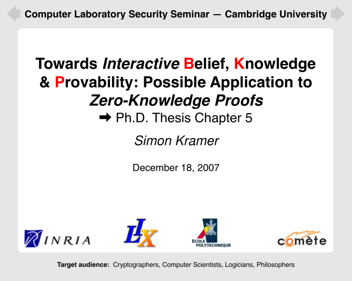 towards interactive belief knowledge provability possible
