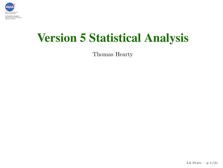 version 5 statistical analysis