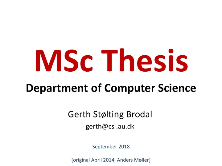 msc thesis