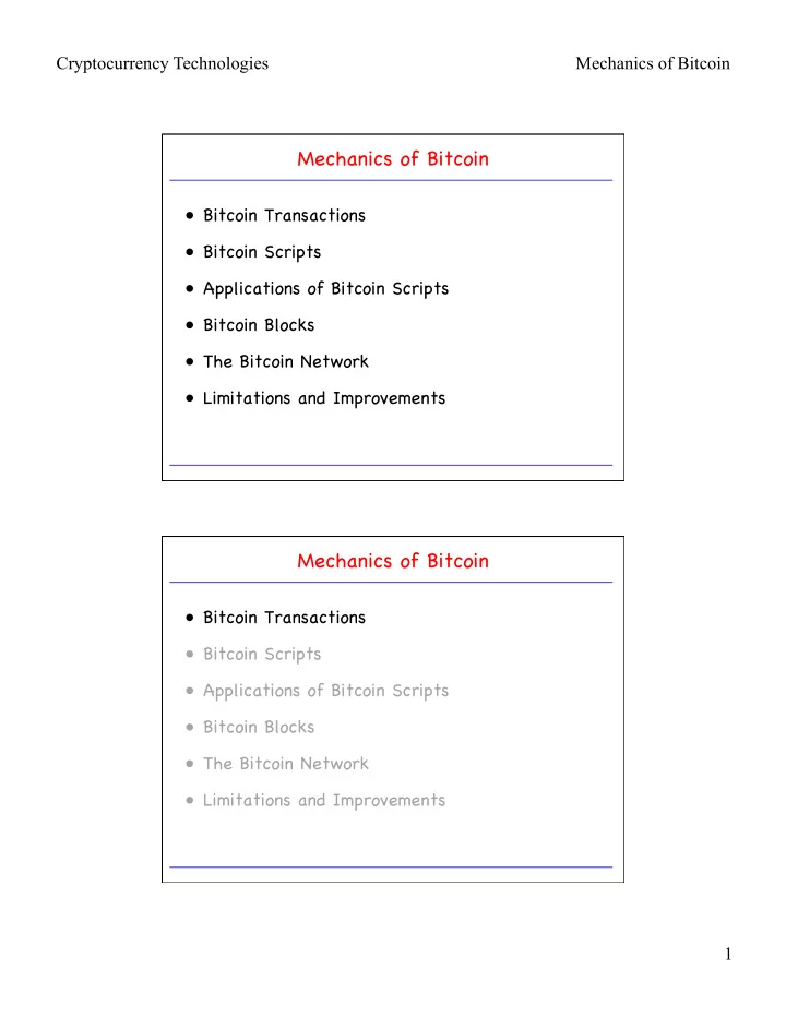 mechanics of bitcoin
