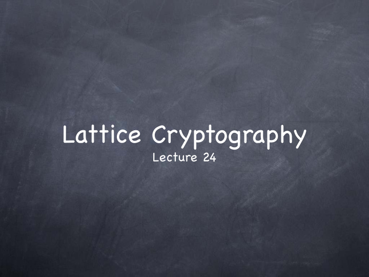 lattice cryptography