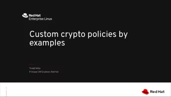 C  u  s  t  o  m  c  r  y  p  t  o  p  o  l  i  c  i  e  s  b  y  e  x  a  m  p  l  e  s  T  o  m