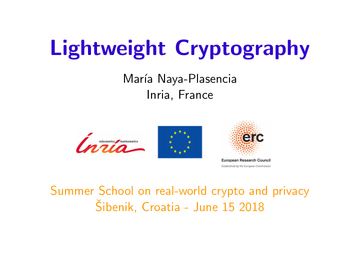 lightweight cryptography