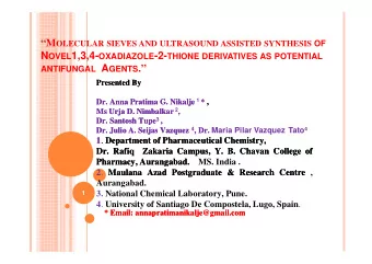 ANTIFUNGAL A GENTS .   Presented By  Presented By Nikalje 1 * ,  Dr. Anna  Dr. Anna Pratima
