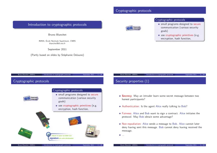 cryptographic protocols