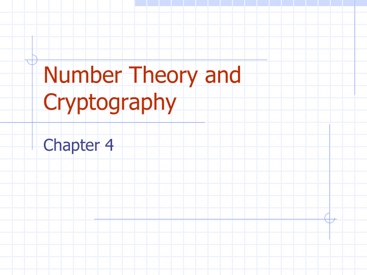 number theory and cryptography