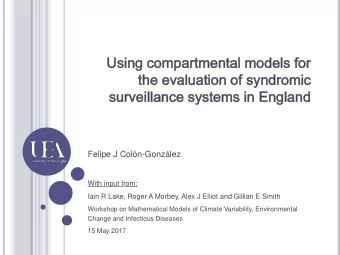 th  the ev  evalu  luation  ation of s  f syndro  romi  mic  c  surv  rveillance  eillance systems