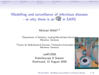 modelling and surveillance of infectious diseases or why