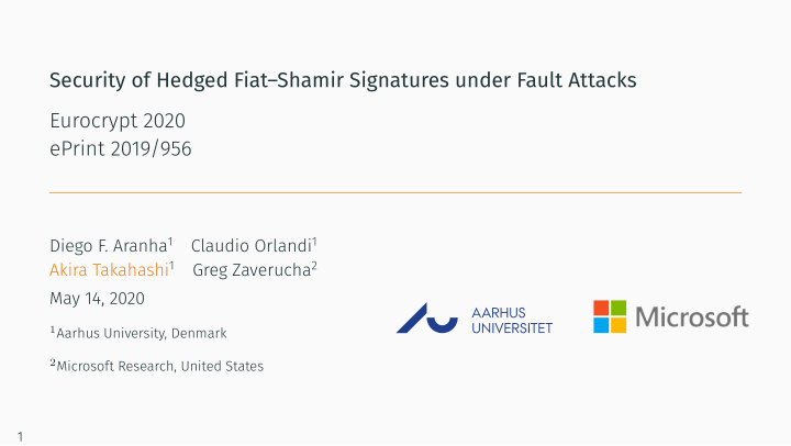 security of hedged fiat shamir signatures under fault