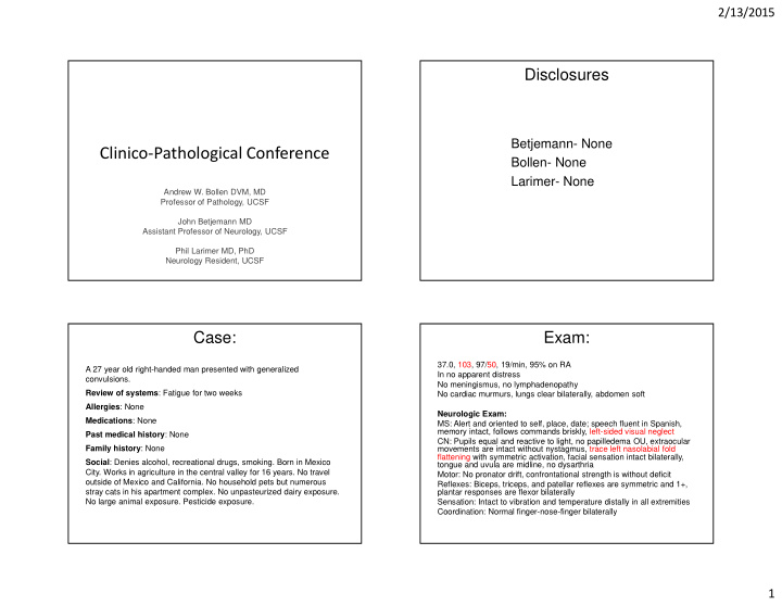 clinico pathological conference