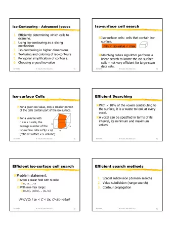 1  Domain search  Span Space  High Gradient    Subdivide the space into several sub-domains,