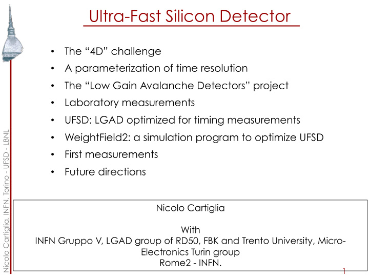 ultra fast silicon detector