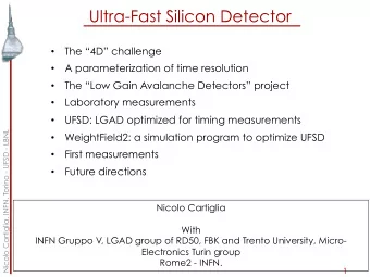 Ultra-Fast Silicon Detector  The 4D challenge   A parameterization of time resolution