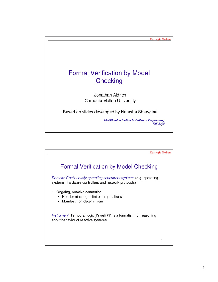 formal verification by model checking