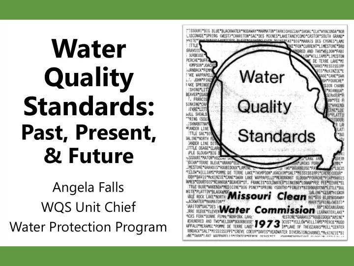 water quality standards