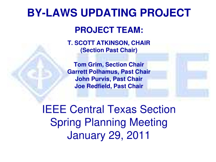 by laws updating project