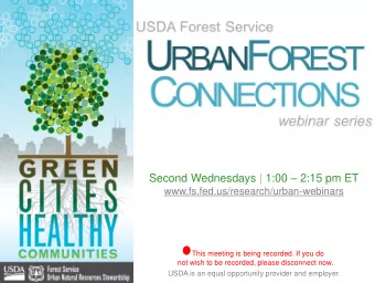 This meeting is being recorded. If you do  not wish to be recorded, please disconnect now.  USDA is