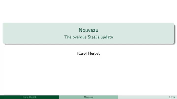 nouveau