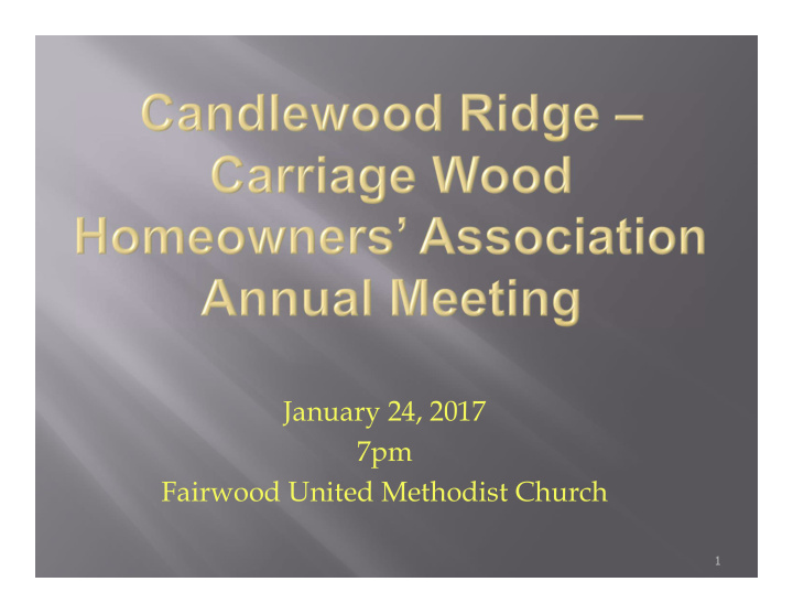 january 24 2017 7pm fairwood united methodist church