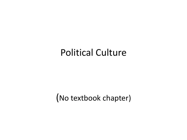 political culture