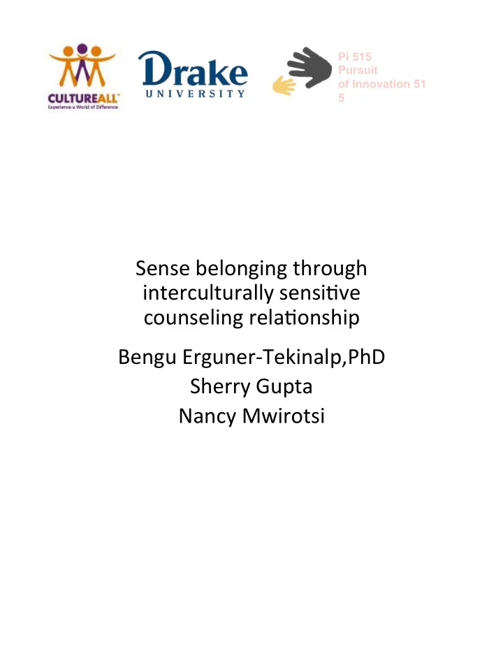 counseling rela2onship
