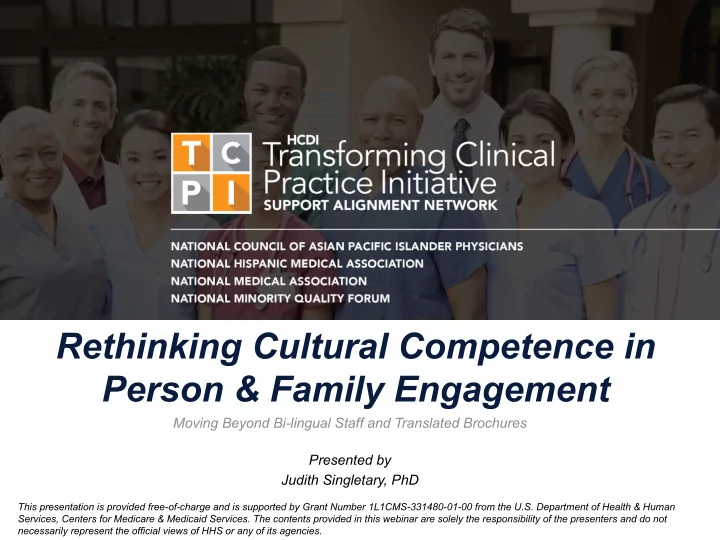 rethinking cultural competence in person family engagement