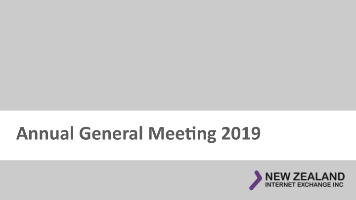 annual general mee ng 2019 agenda
