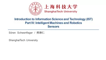 Introduction to Information Science and Technology (IST)  Part IV: Intelligent Machines and