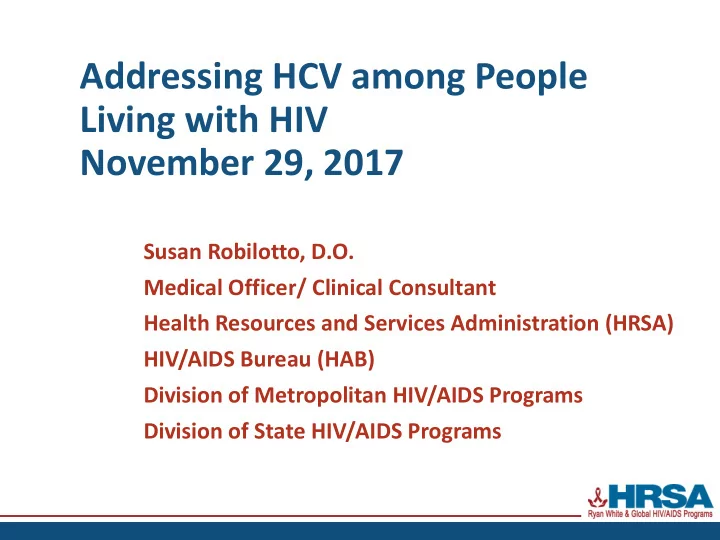 addressing hcv among people living with hiv november 29