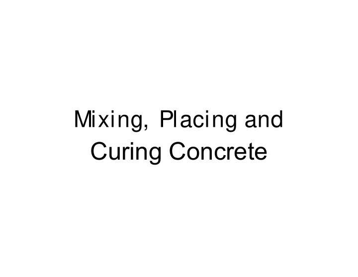 curing concrete concrete s tart to finish