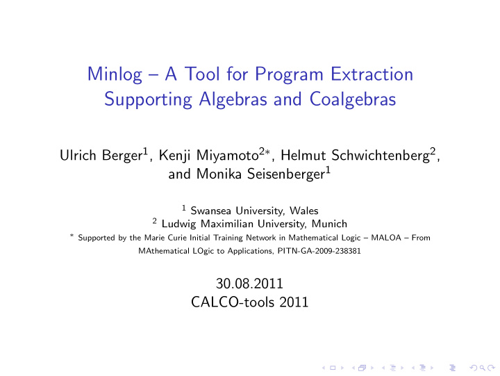 minlog a tool for program extraction supporting algebras