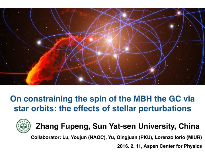 on constraining the spin of the mbh the gc via star