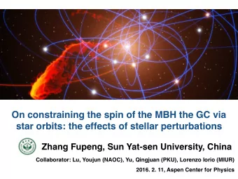 On constraining the spin of the MBH the GC via  star orbits: the effects of stellar perturbations