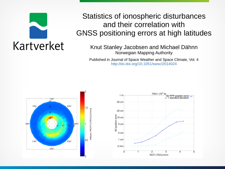 statistics of ionospheric disturbances and their