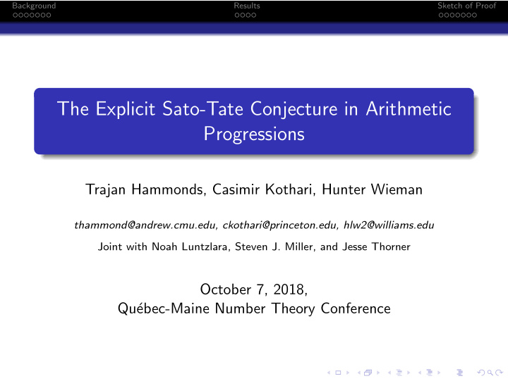 the explicit sato tate conjecture in arithmetic