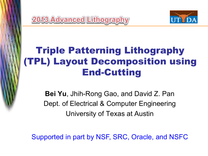 triple patterning lithography tpl layout decomposition