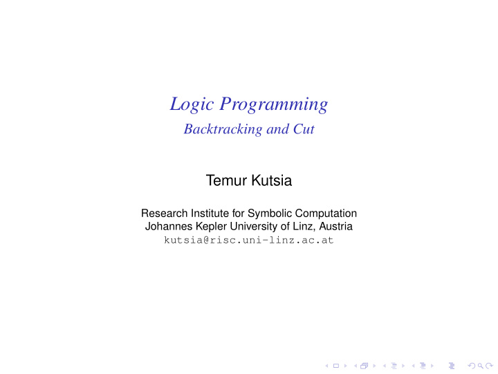 logic programming