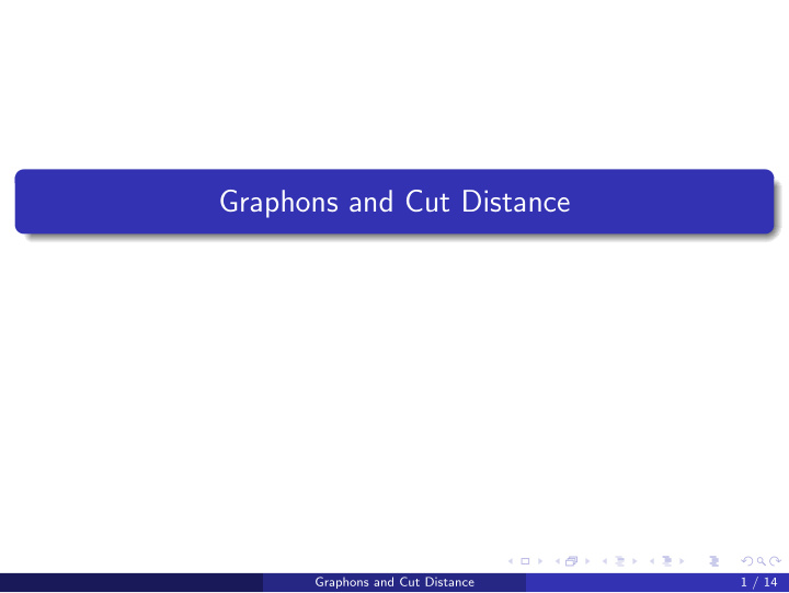 graphons and cut distance