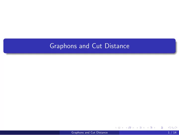 graphons and cut distance