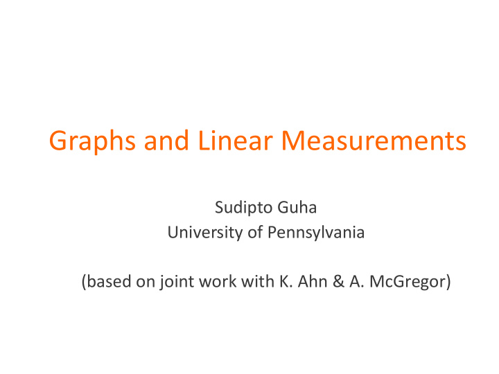 graphs and linear measurements