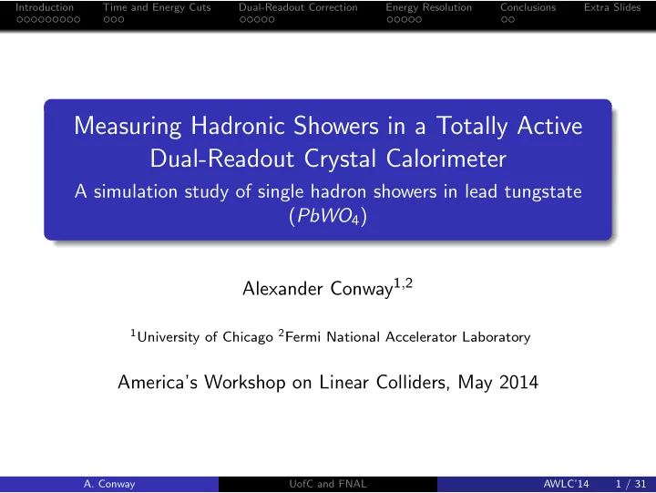 measuring hadronic showers in a totally active dual