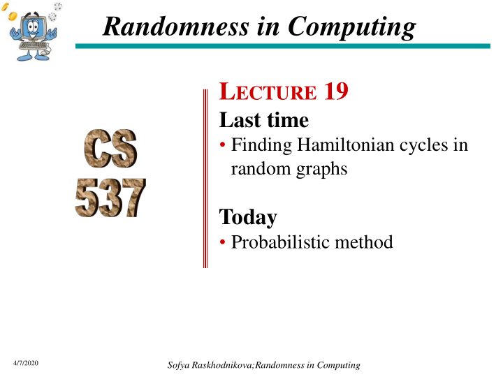 randomness in computing