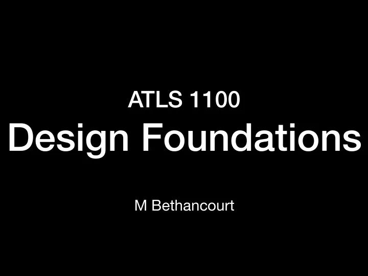 design foundations