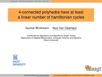 4-connected polyhedra have at least  a linear number of hamiltonian cycles  Gunnar Brinkmann  Nico